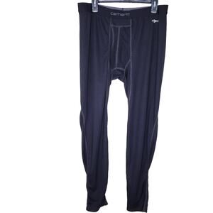 NWT CARHARTT Men's XL Regular FORCE Midweight Waffle Base Layer Pant Black